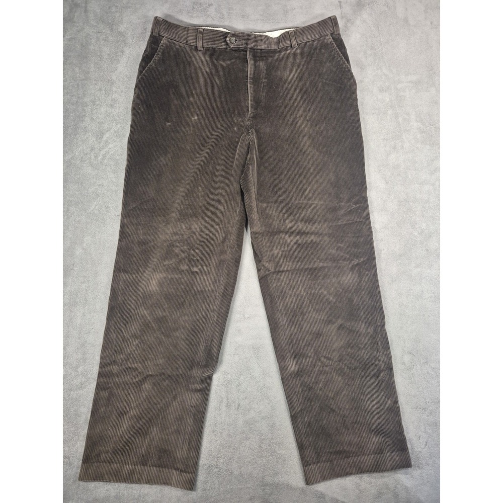 Karaca Men's Chino Cord Pants Jeans Modern Fit Premium Cotton W36 L34 Brown NEW